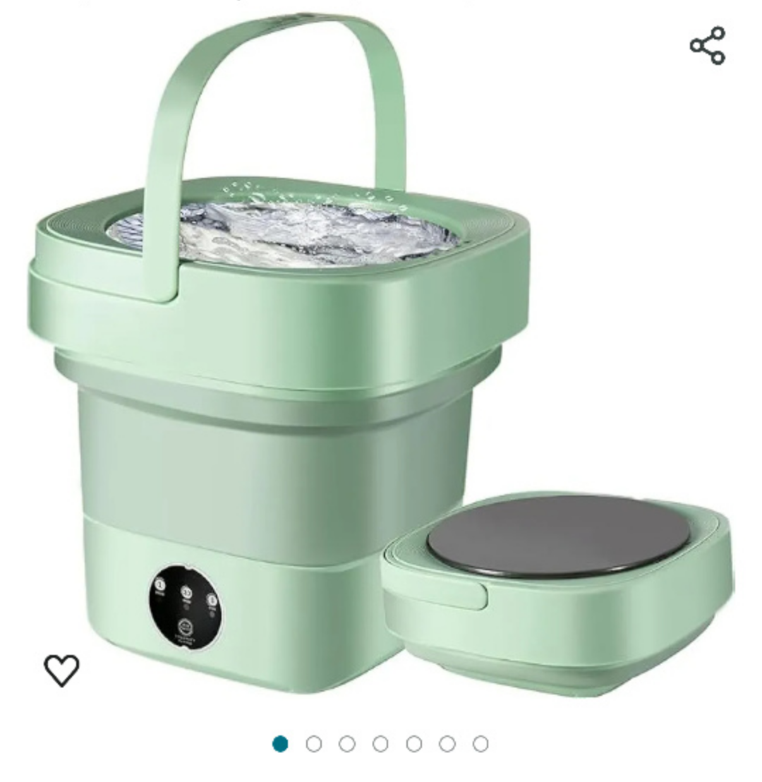 NEW mini portable washing machine GREEN 6.5L thumbnail