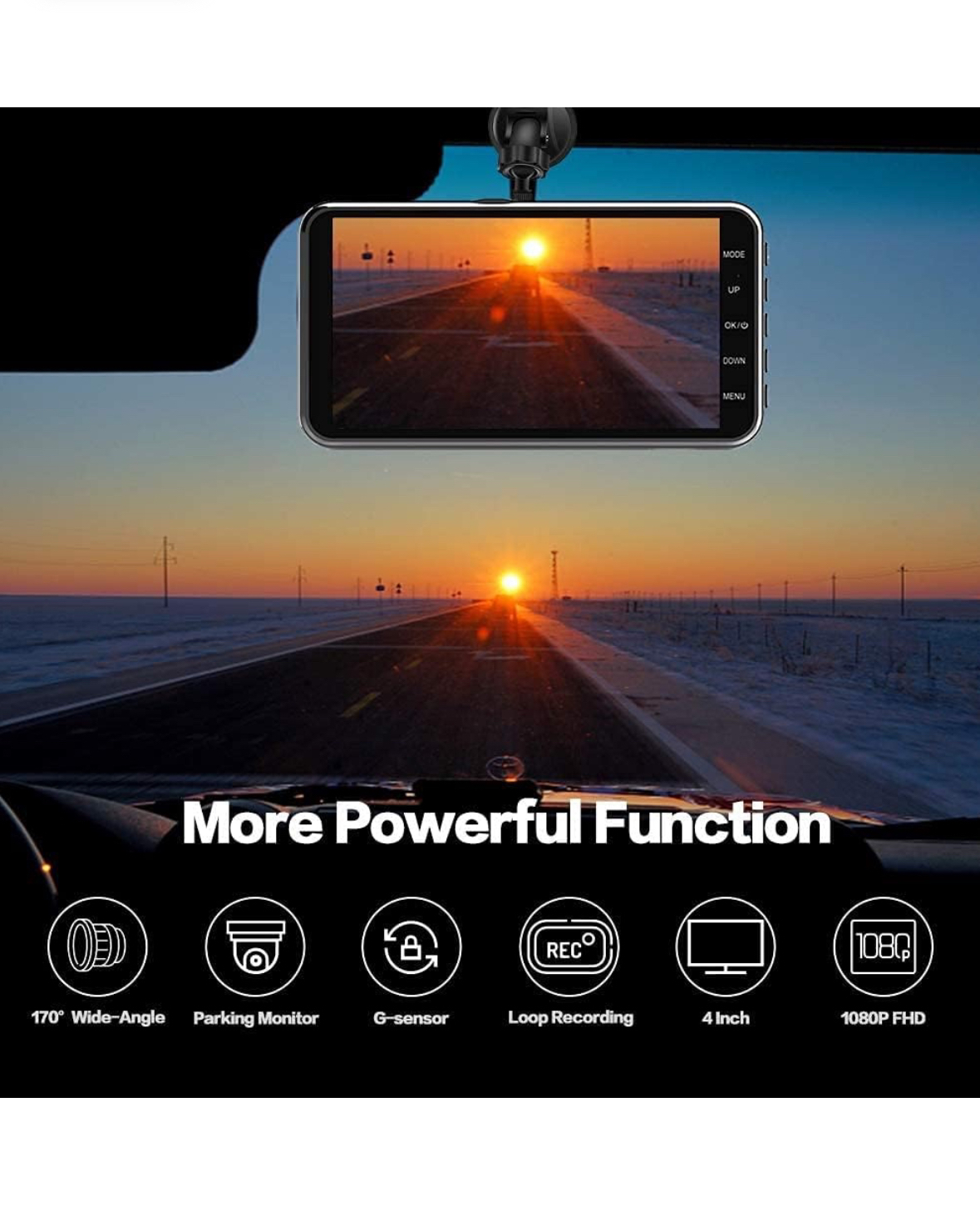 Apexcam Dash Cam 1080P FHD Front and Waterproof Rear - photo 2