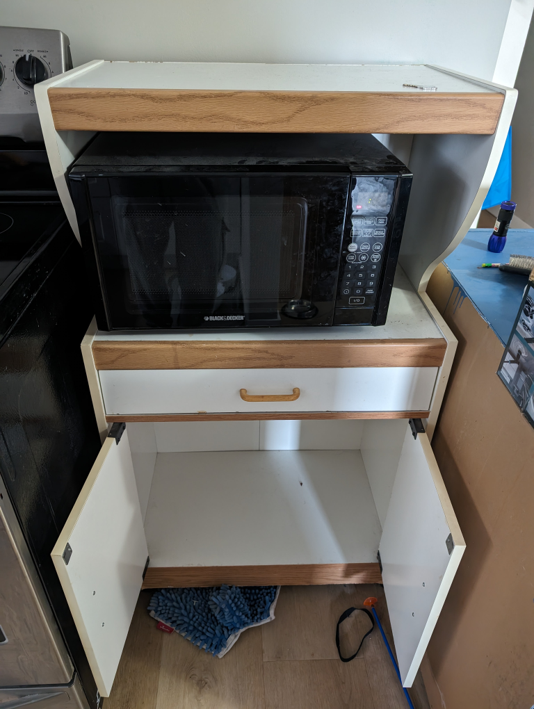 White Microwave stand - photo 2