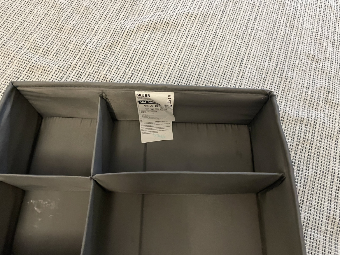 IKEA organizer box with compartments, dark gray - photo 4
