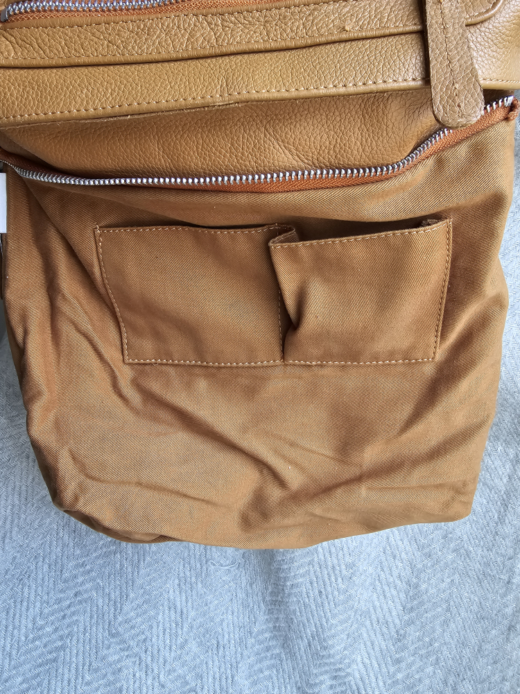 "Karen" Tan Crossbody Leather Purse by Jeanne Lottie image indicator(8)