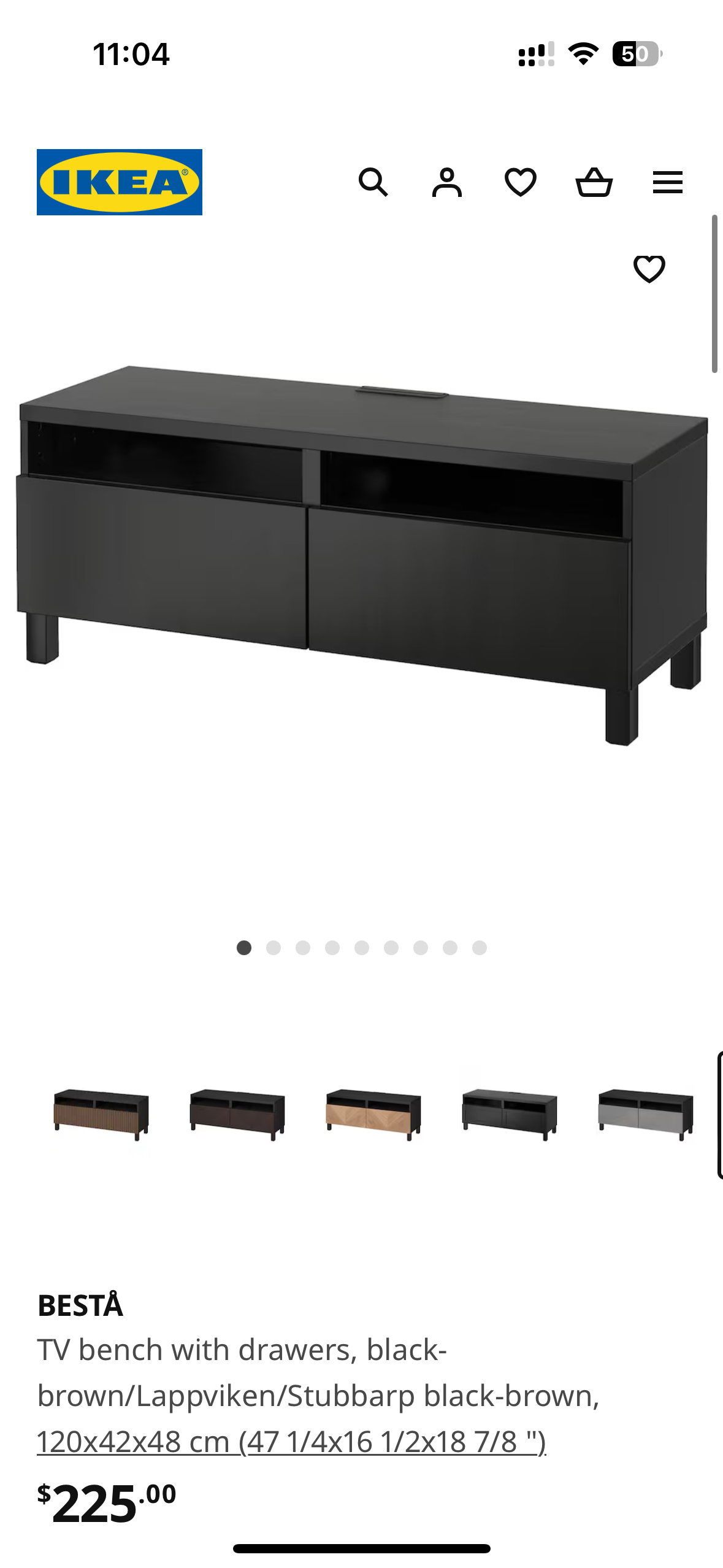 Ikea TV Bench with drawers (with rollers) - photo 2