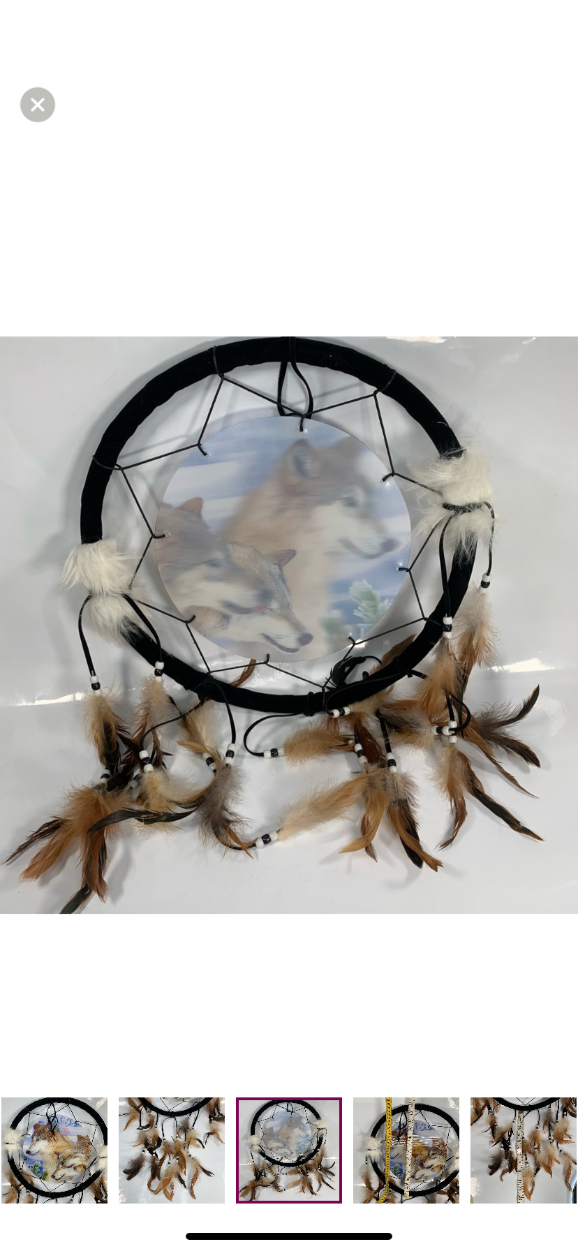 Dream Catcher Wolf Accent 13inch image indicator(4)