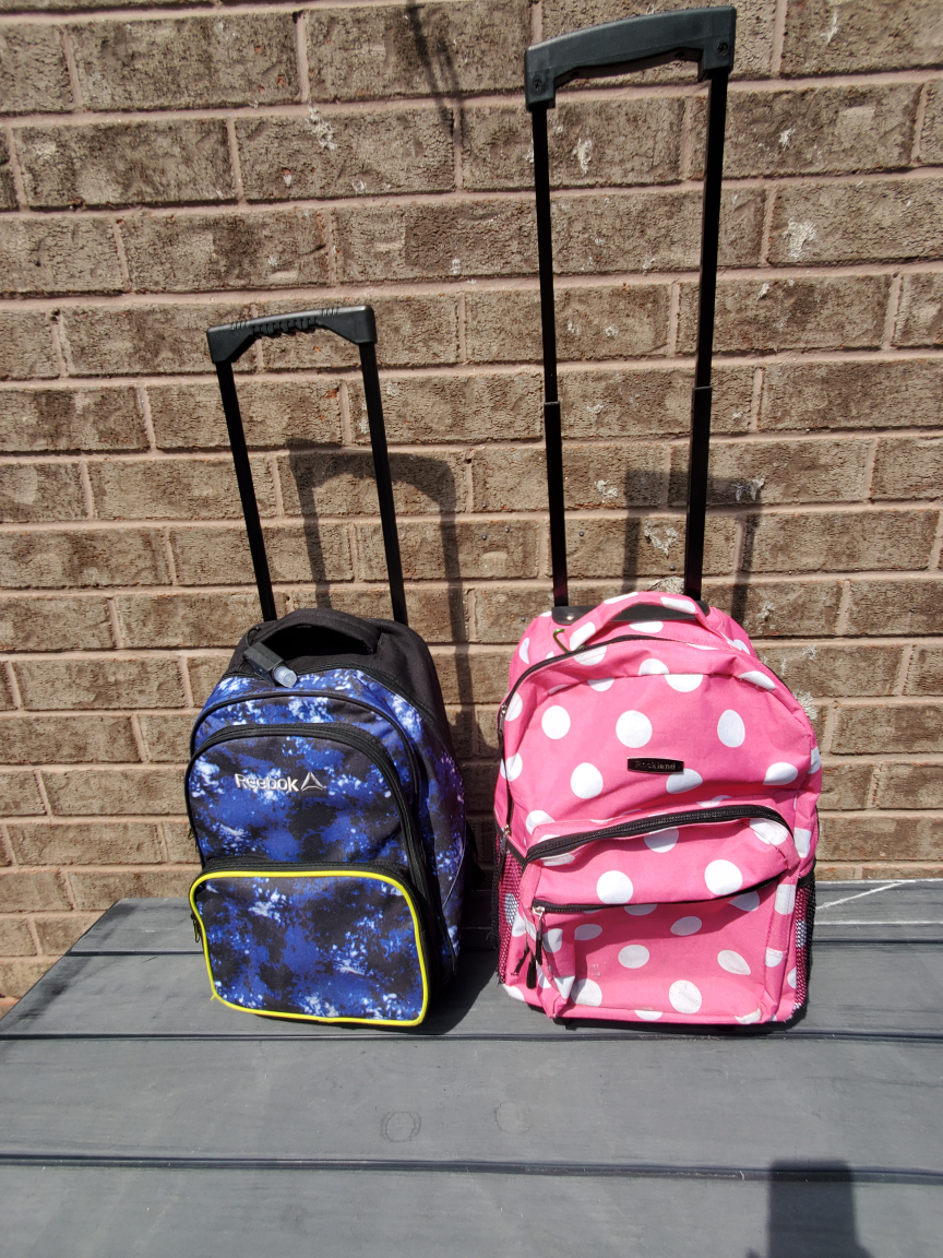 Rockland & Reebok rolling double handle children backpack thumbnail