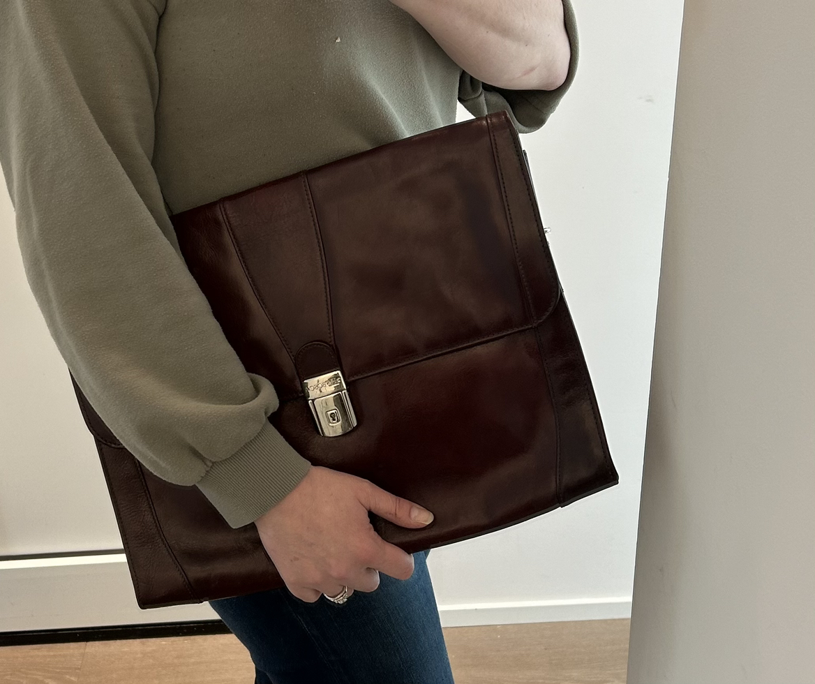 Authentic Bosca Briefcase *with key* image indicator(6)