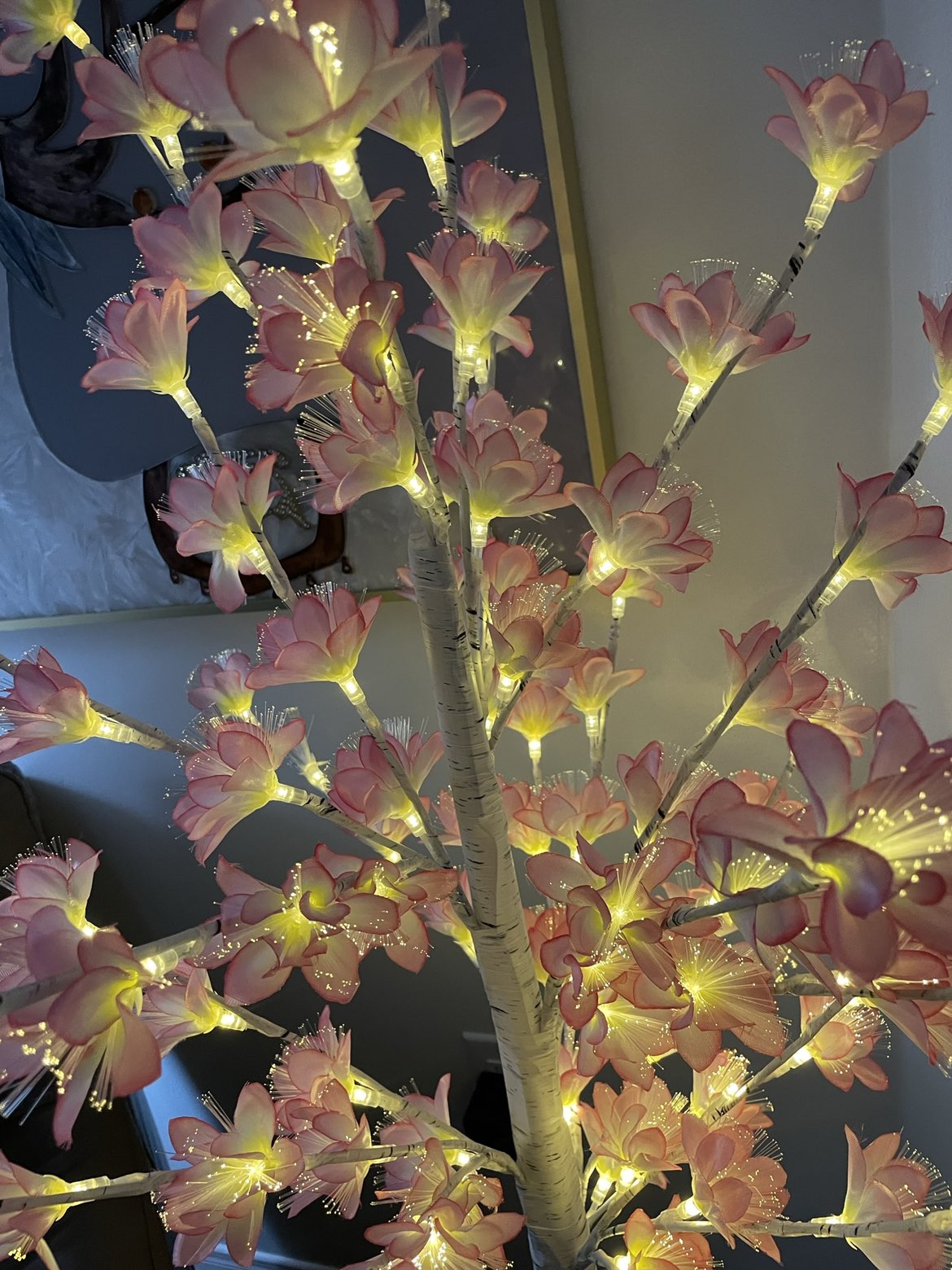 Brand new Artificial pink flower led tree for decoration image indicator(10)