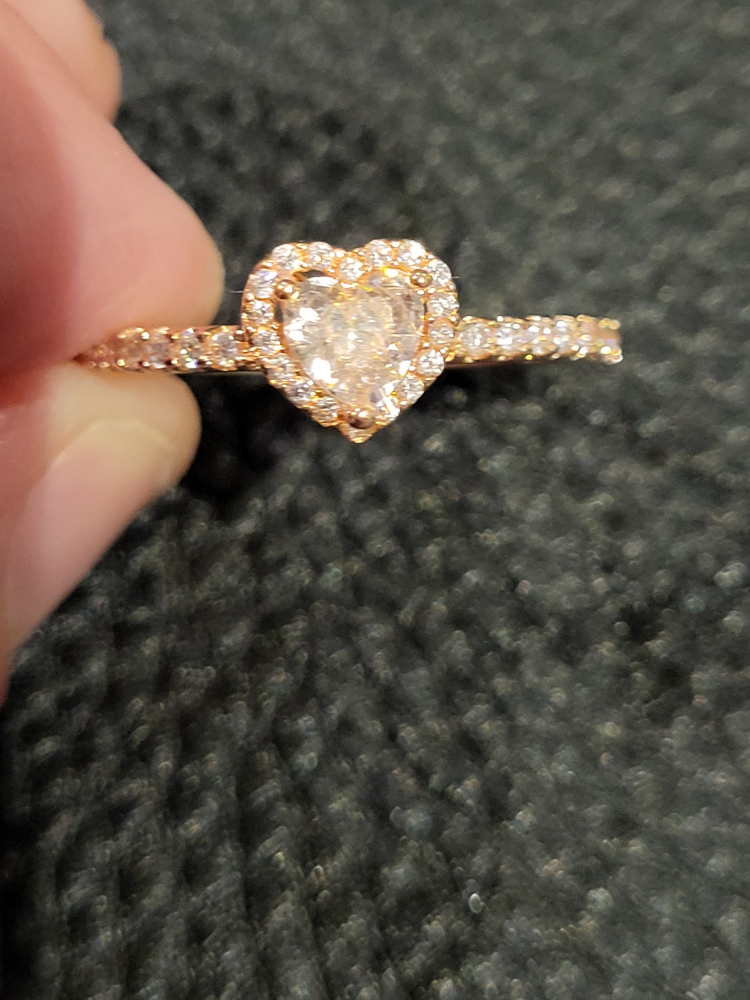 Sparkling Elevated Heart Ring image indicator(4)