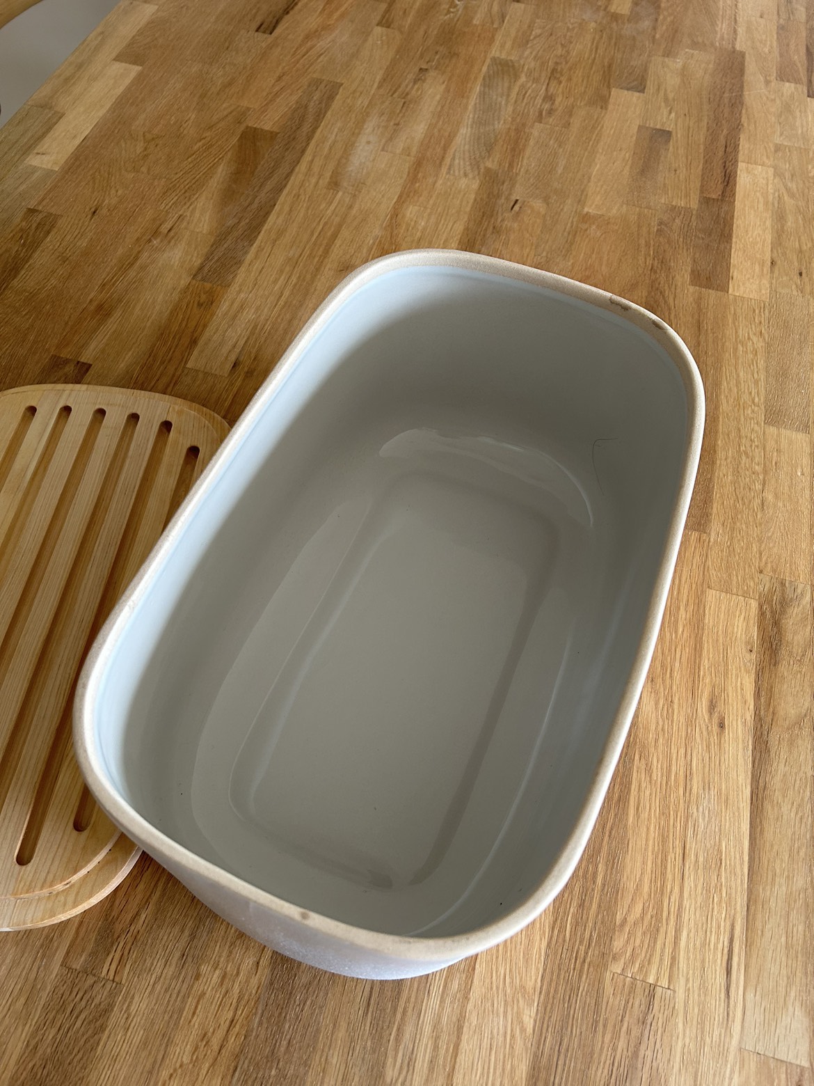 WestElm Bread Box with lid as cutting board - photo 3