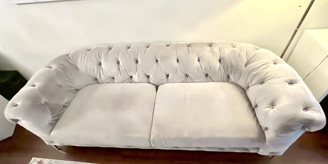 Tufted Grey Sofa - photo 2
