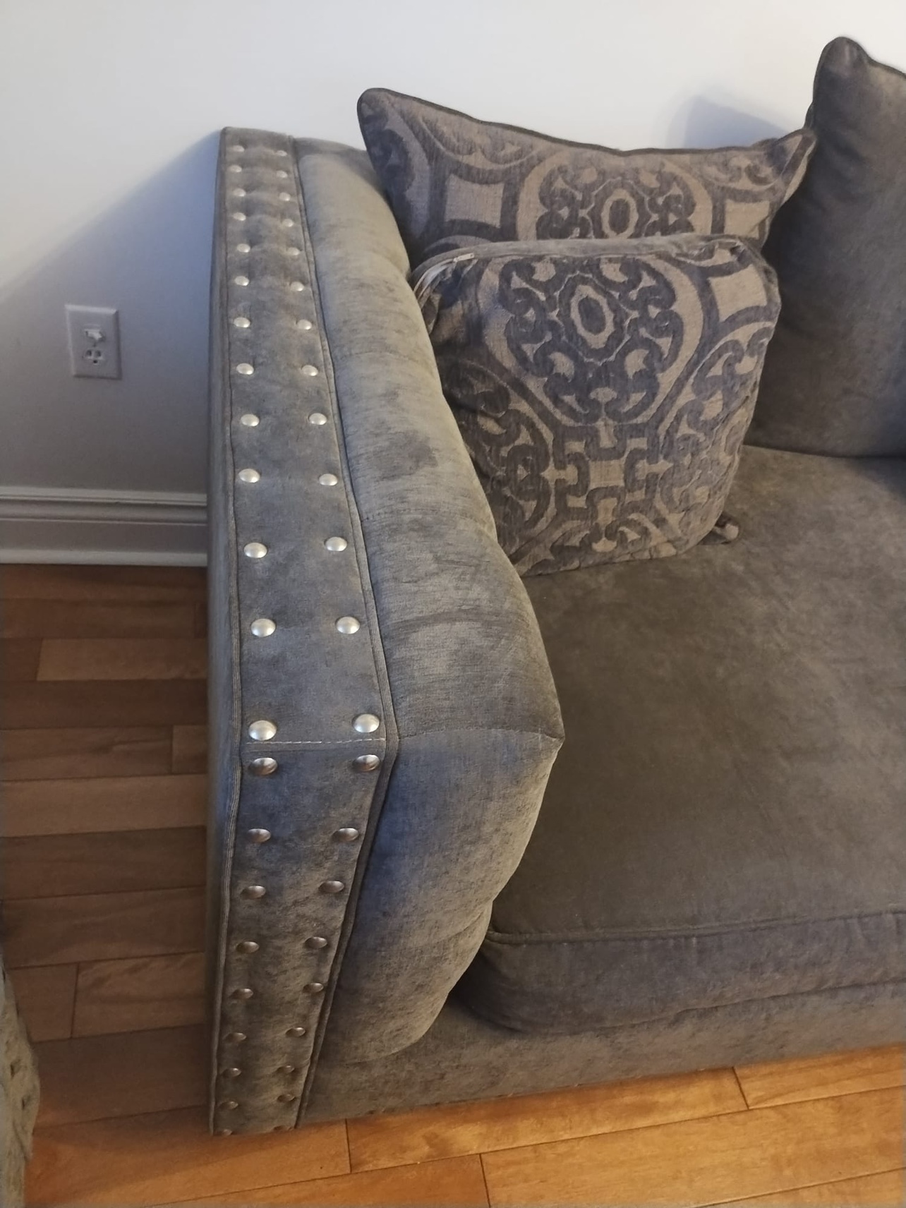 2-Piece Grey Living Room Sofa Sets (Pillows Included) - photo 3