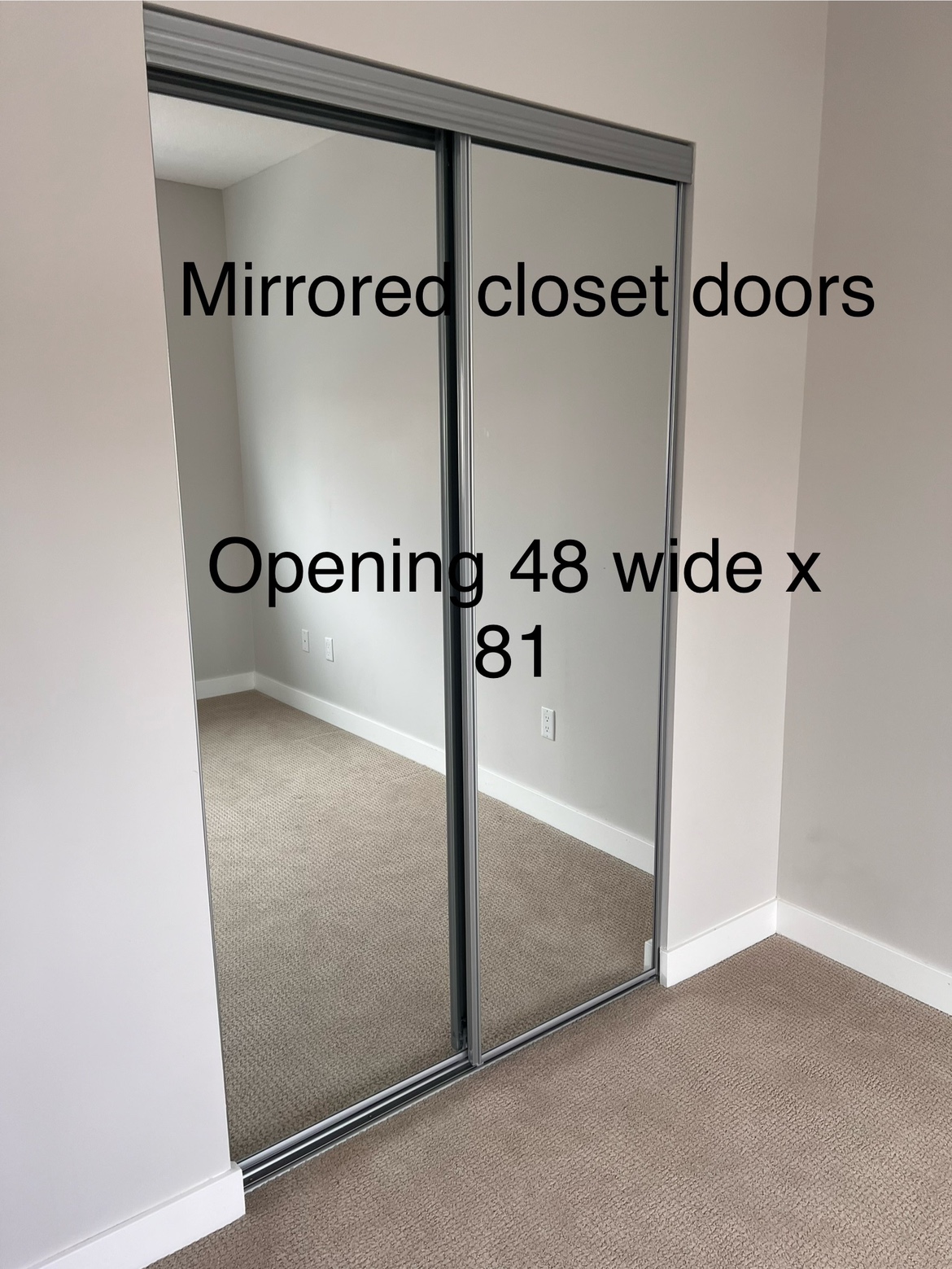 Mirrored closet doors