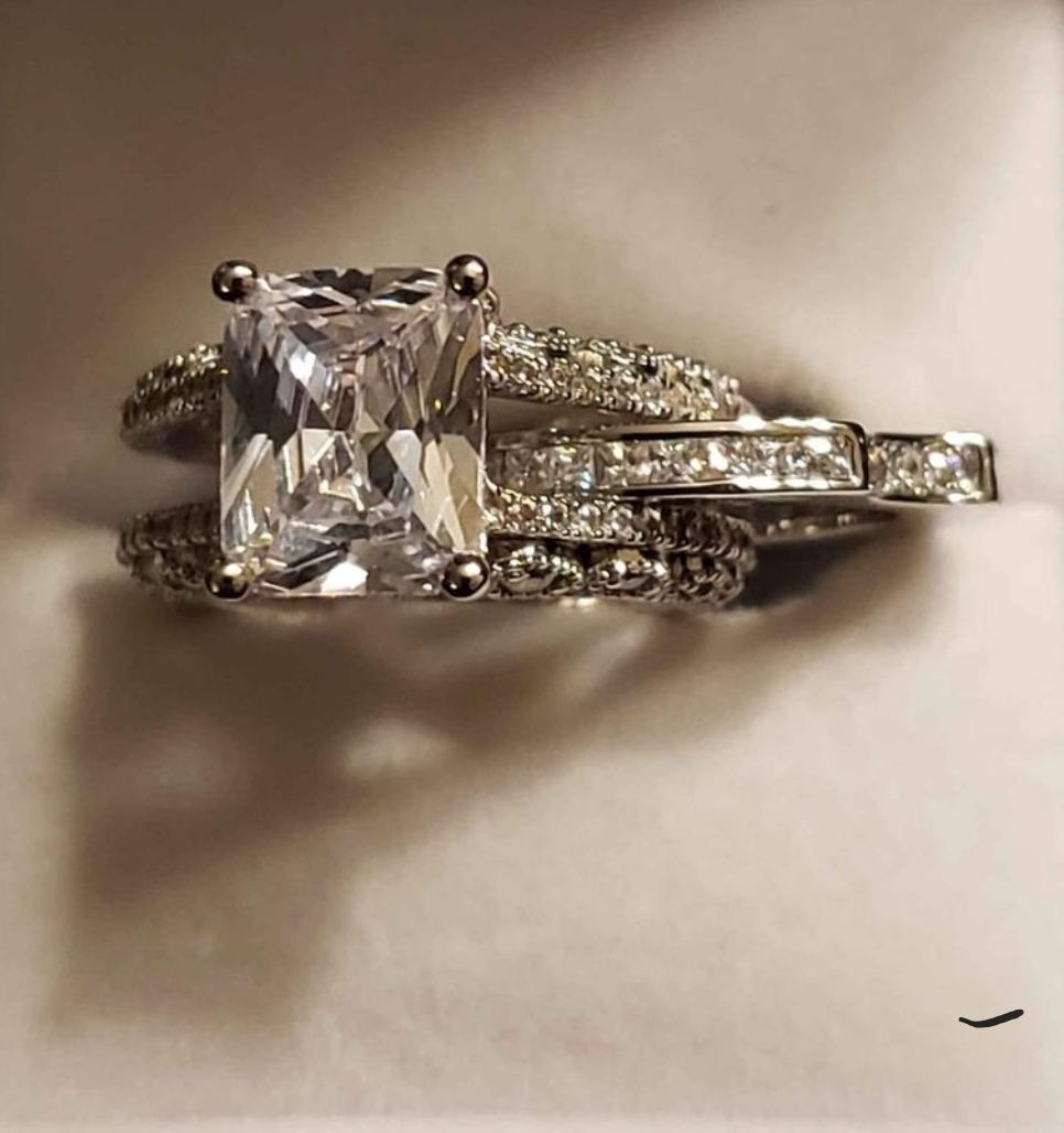 Sterling Silver Sapphire Engagement Ring thumbnail