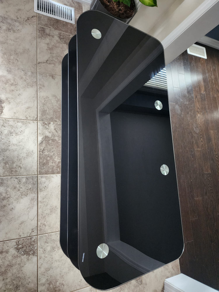 Black Tempered Glass TV stand - photo 4