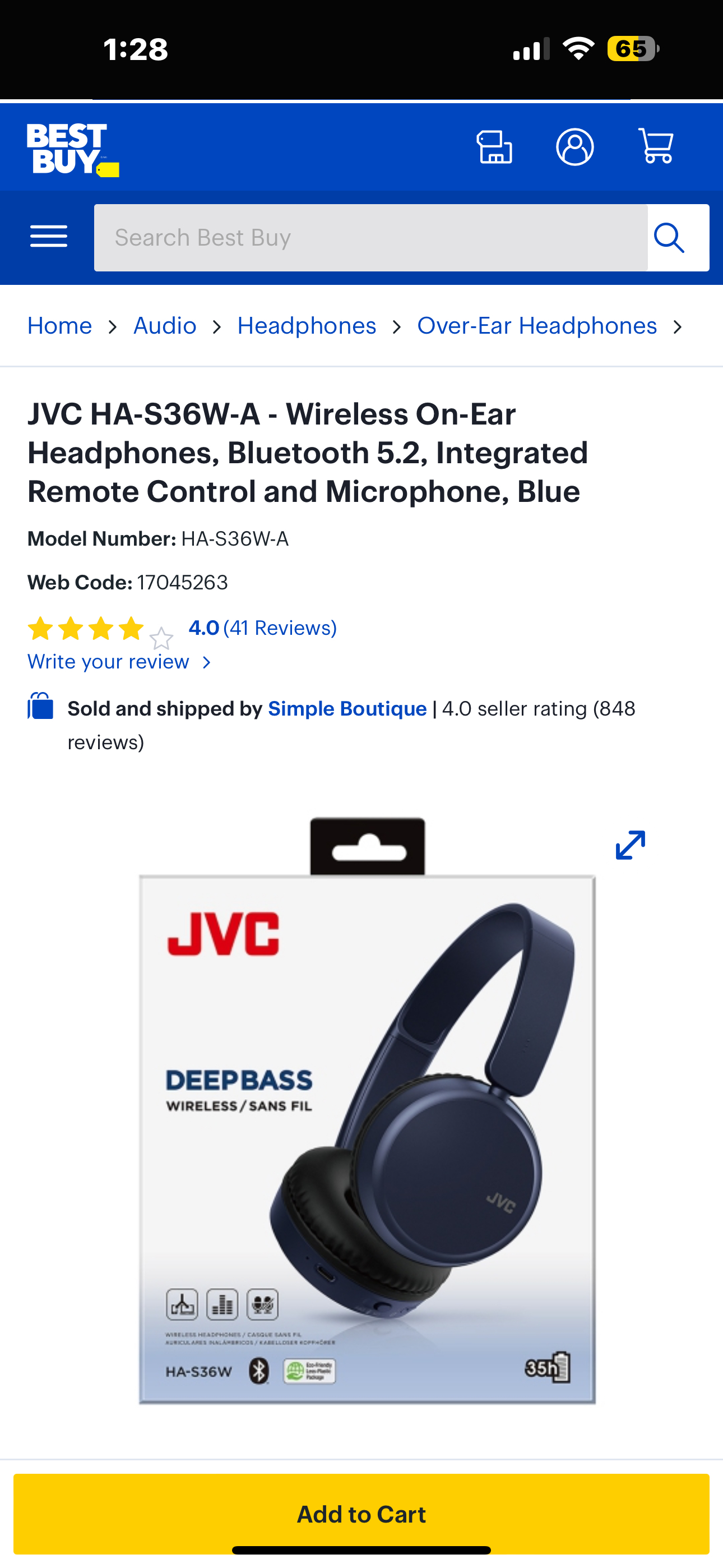 Jvc deep bass wireless headphone Ha-36W - photo 4