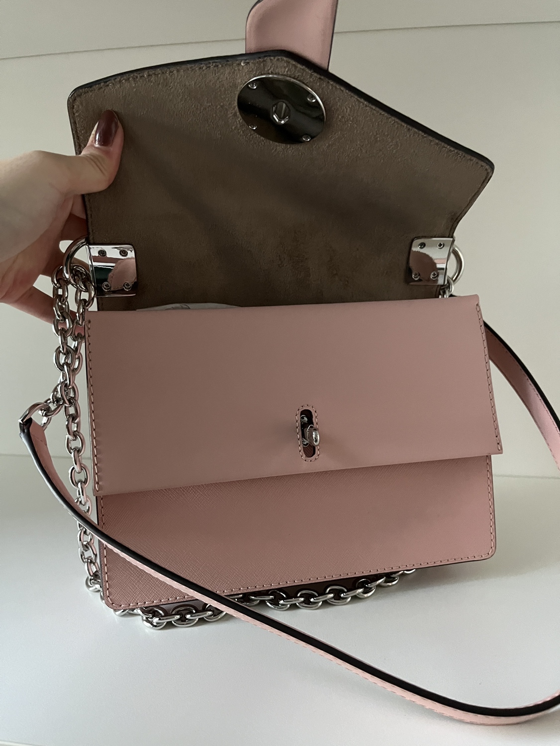 *NEVER USED* Michael Kors light pink greenwich crossbody bag - photo 5