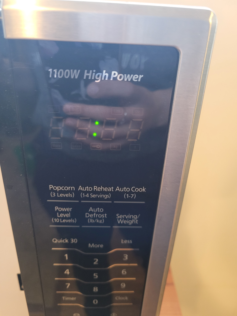 Panasonic 1100 Watt Microwave image indicator(6)