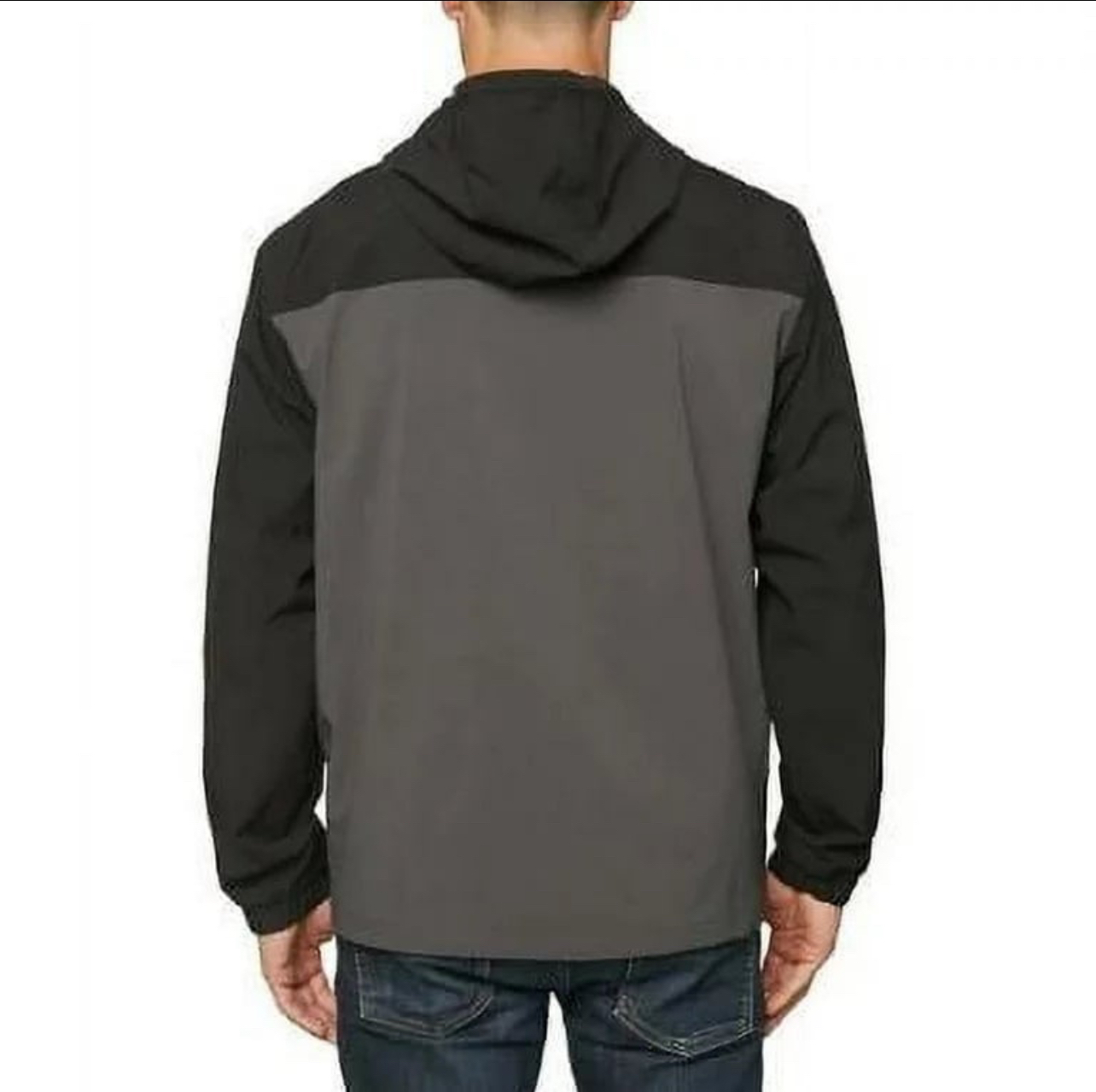 Voyager Men's Windbreaker Hooded Jacket, Grey/Black, Medium - - photo 2