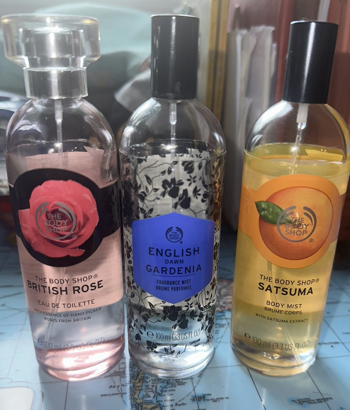 The body shop British rose, English dawn & satsuma
