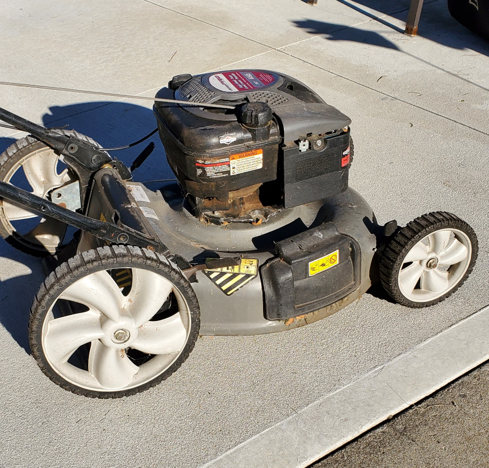 Lawn mower, gas fuel. thumbnail