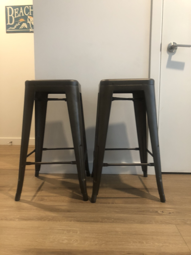Structube HUDSON counter-height stools in Graphite (set of two) thumbnail