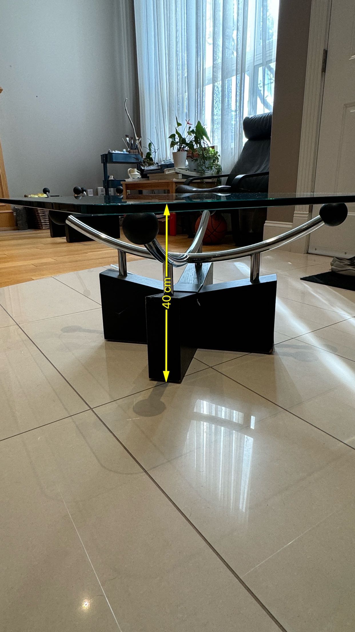 Glass coffee table & Side table - photo 3