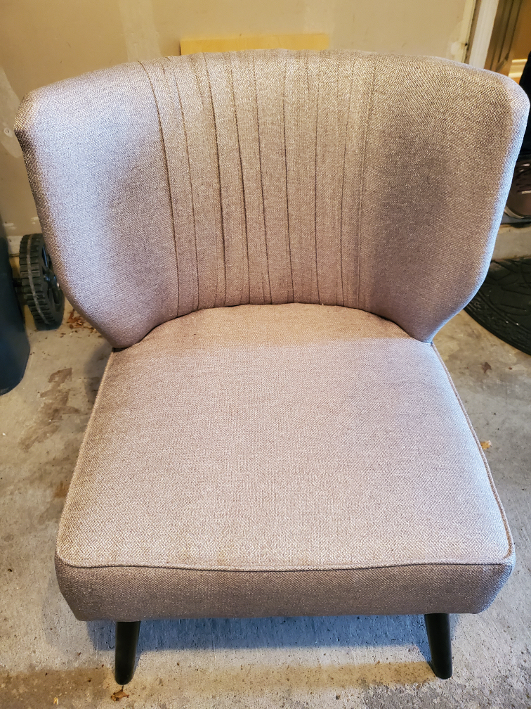 Grey vintage style grey accent chair thumbnail
