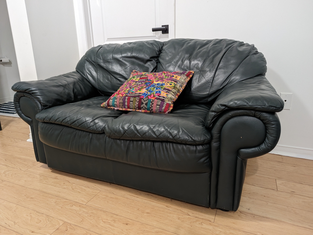Leather loveseats
