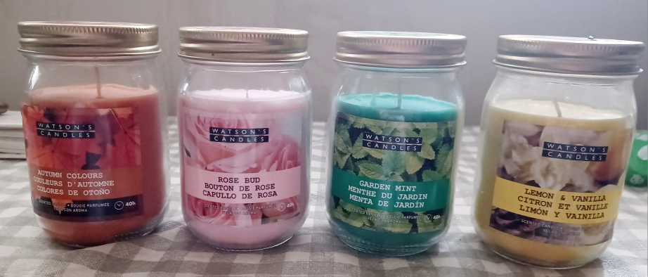New Scented Candles , 40 hrs each - 4 different scents thumbnail