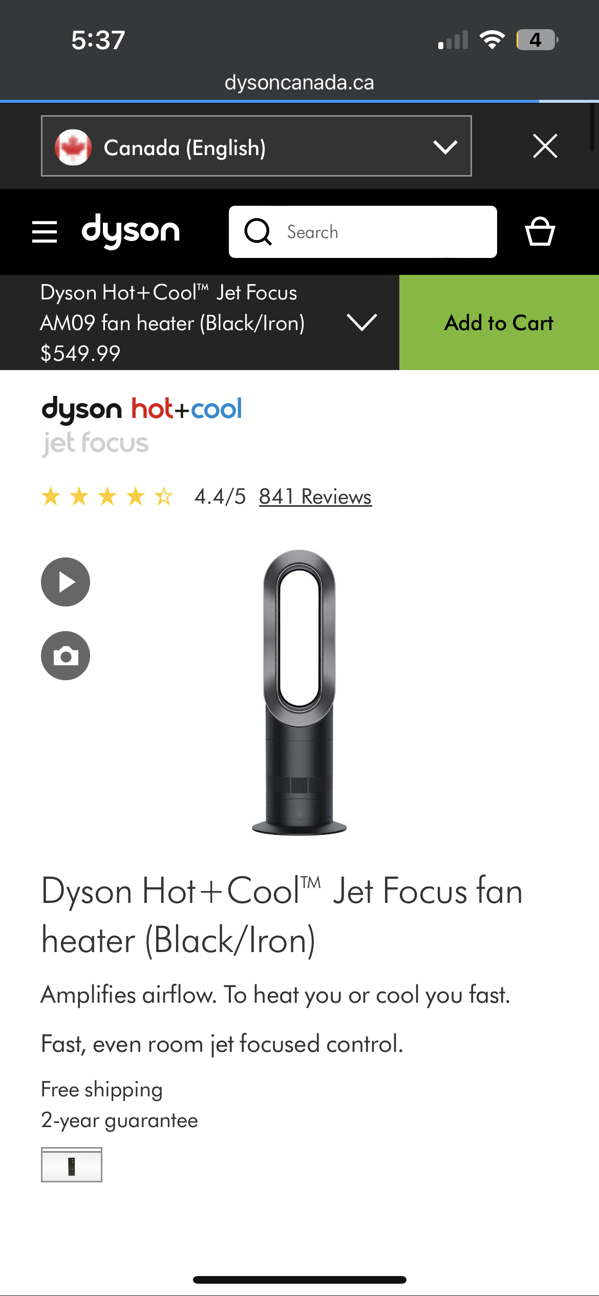 Dyson heater + Fan