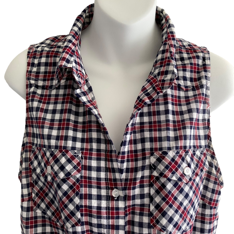 Plaid Sleeveless Top - photo 3