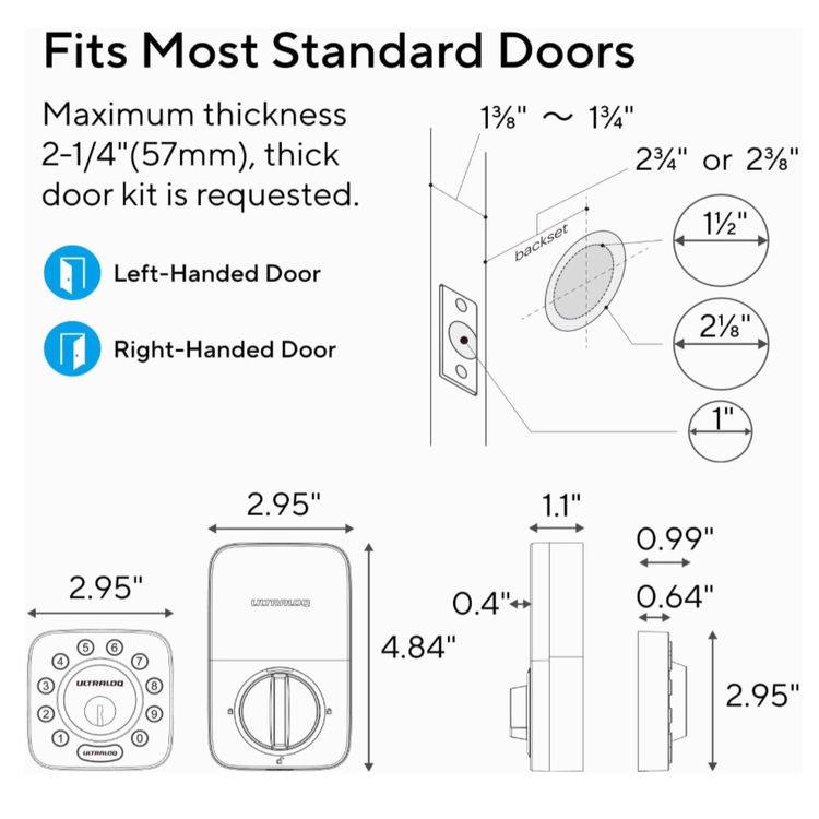 ULTRALOQ  Smart Lock  Front Door Non-Fingerprint Deadbolt Lock - photo 5