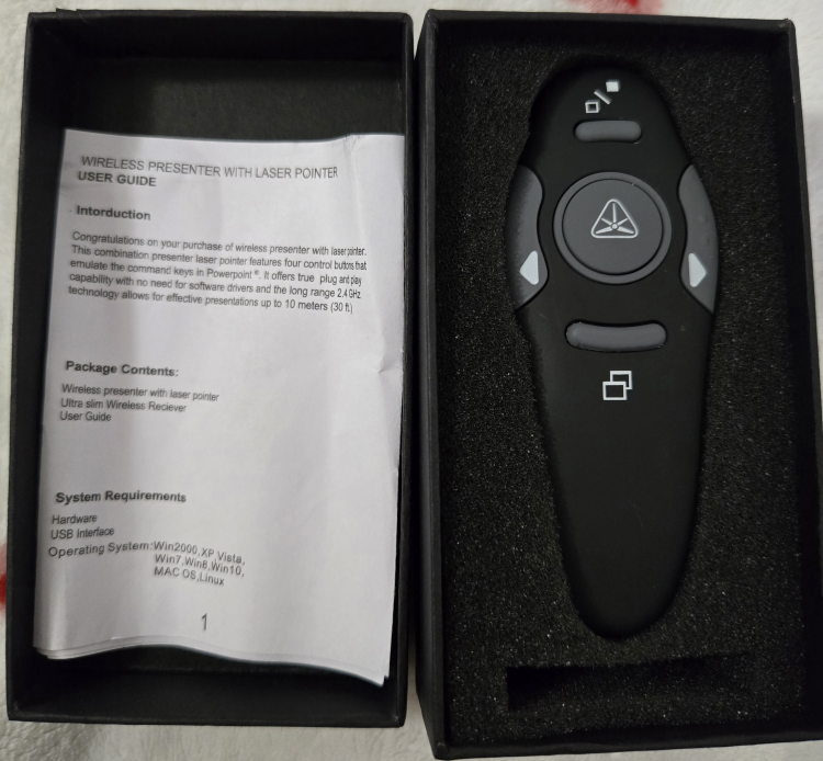 ETOBESY 2.4GHz Wireless Presenter RF Power Point Clicker