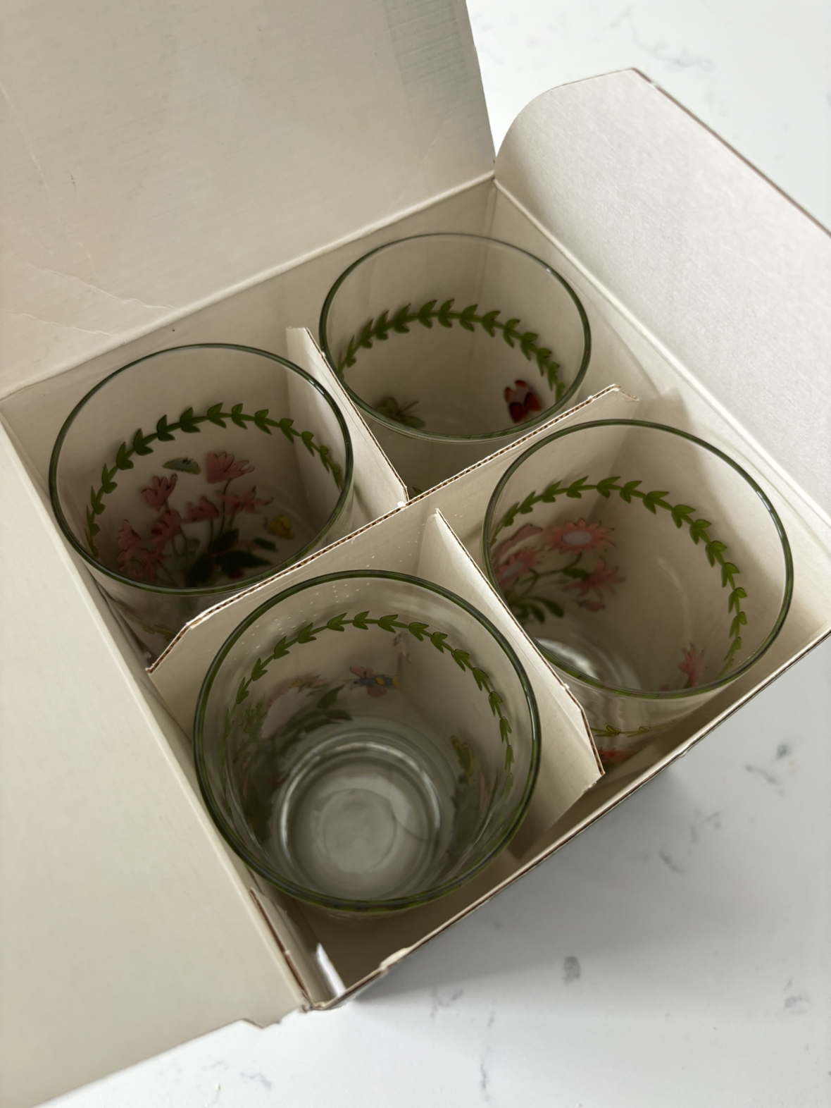 BRAND NEW - 4 Portmeirion glasses (15oz) image indicator(3)