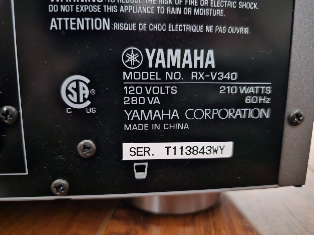Yamaha A/V Receiver RX-V340 - photo 3
