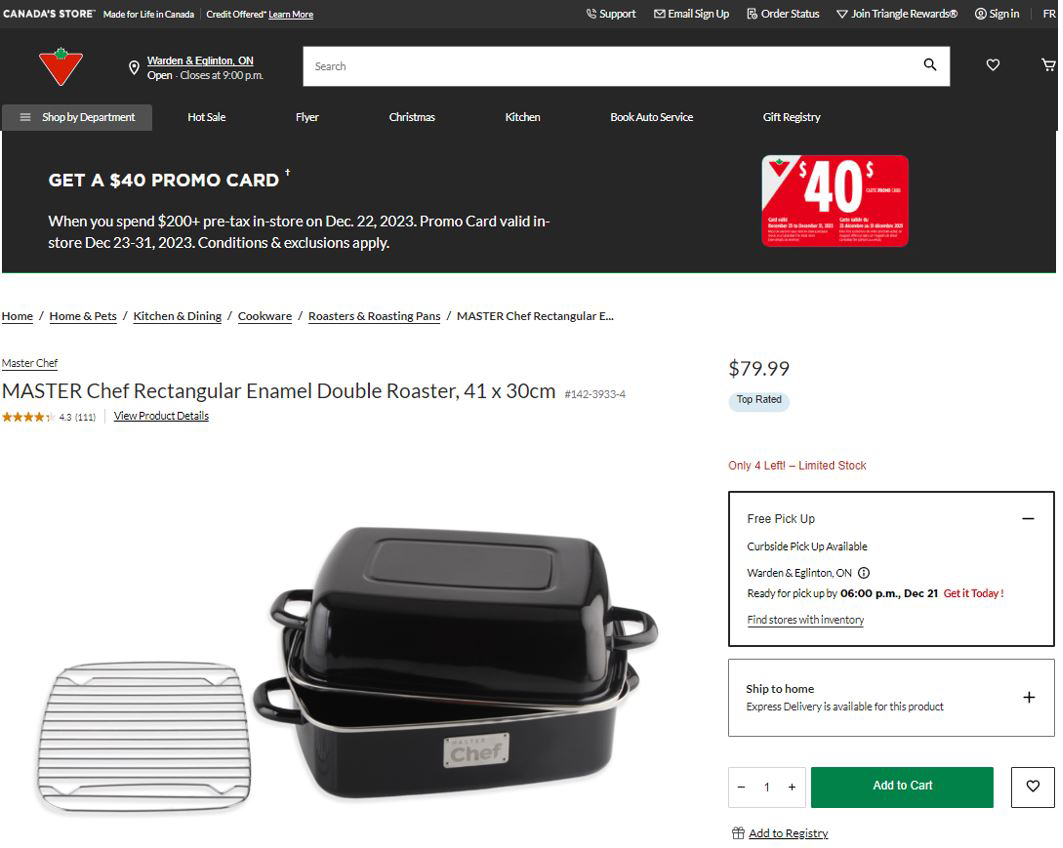 MASTER Chef Rectangular Enamel Double Roaster. Color: Black. thumbnail
