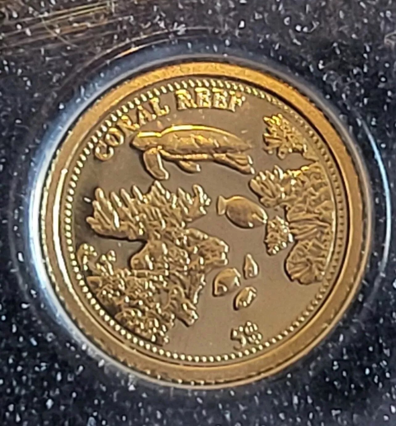 Nauru 5 dollars 2009 (PROOF) "Coral reef"  by Gold Coin thumbnail