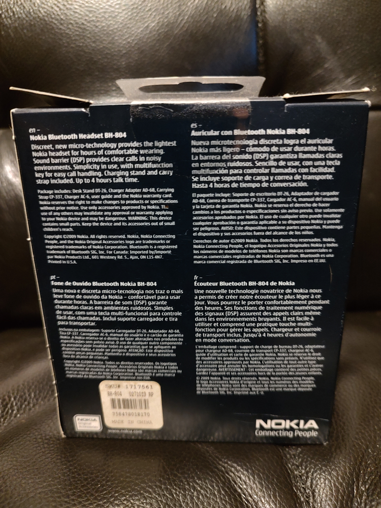 BNIB Nokia Bluetooth headset image indicator(2)