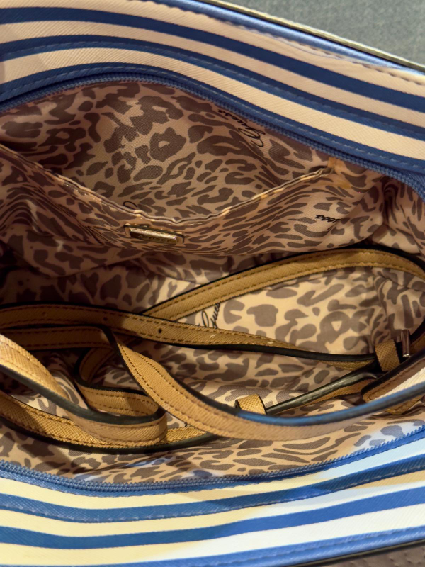 Guess Nautical Blue & White Striped Cross-Body Purse image indicator(3)