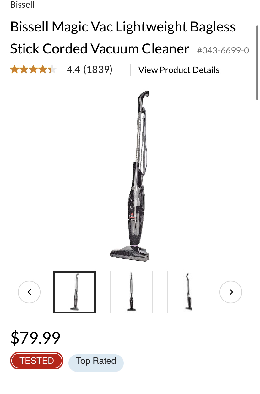 🥕 BISSELL Vacuum black lightweight thumbnail