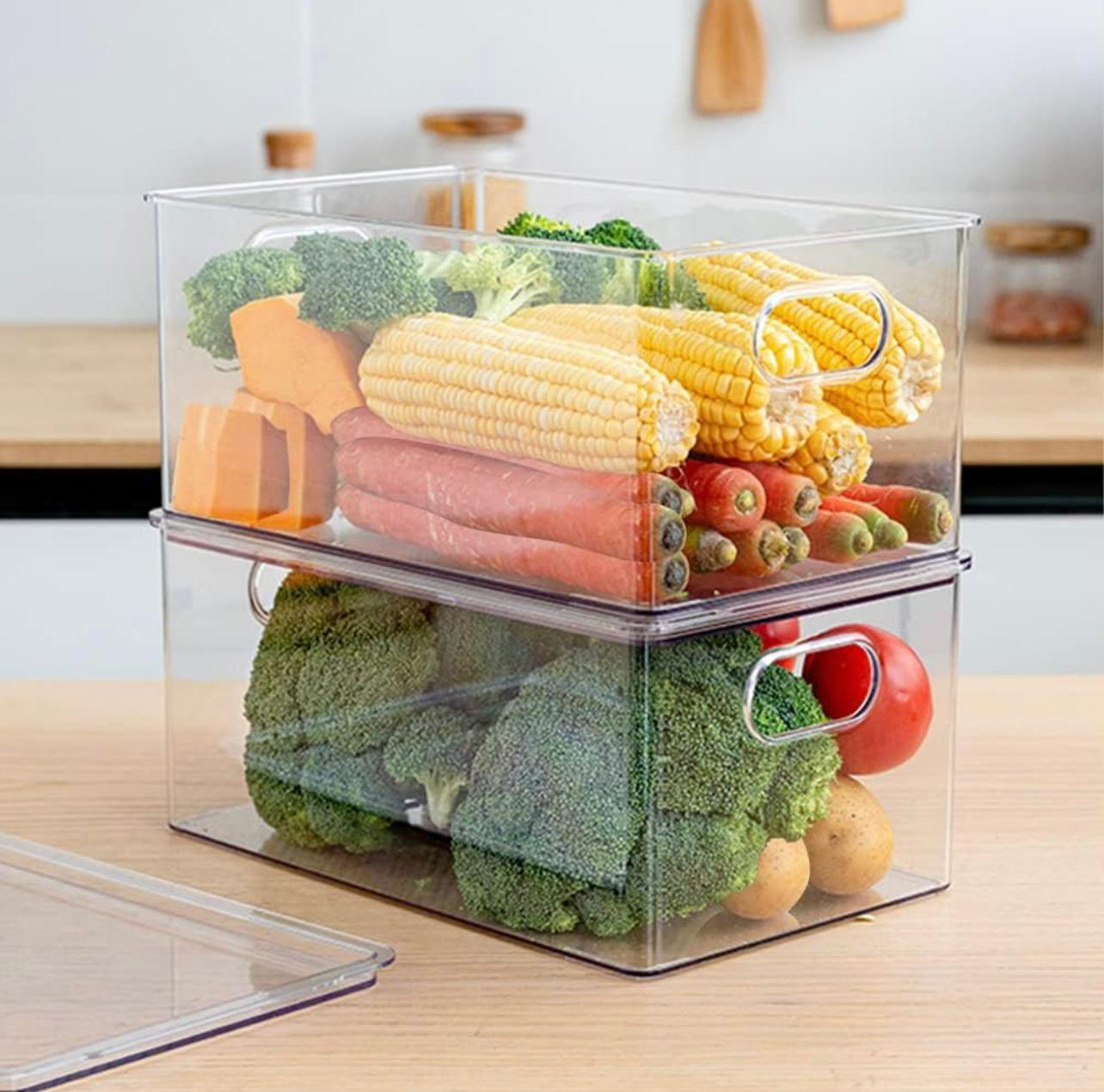 Refrigerator Organizer Bins With Lids 10 Pack - photo 5