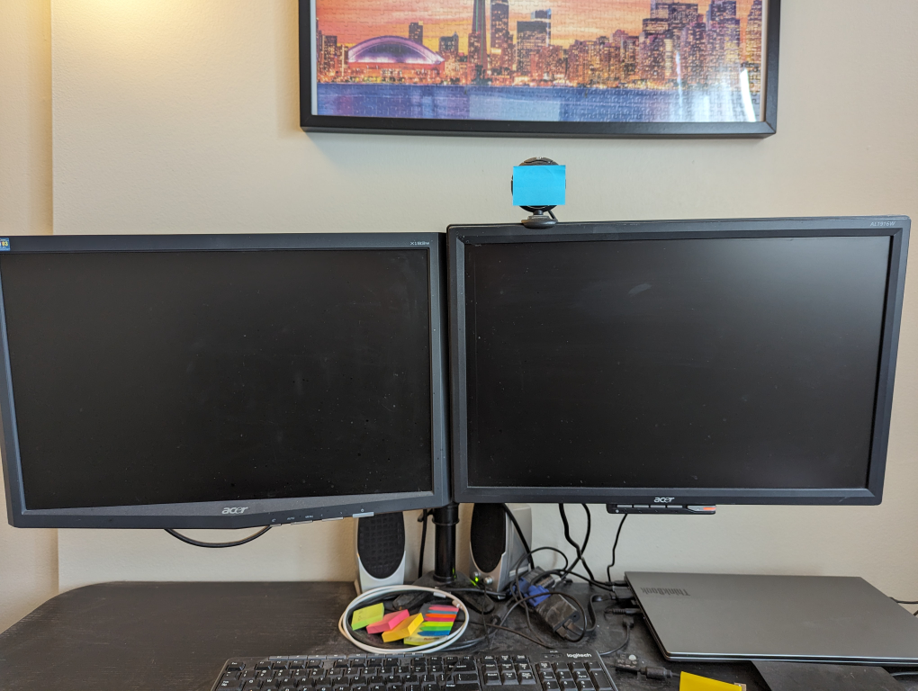 two monitors and monitors destk mounts