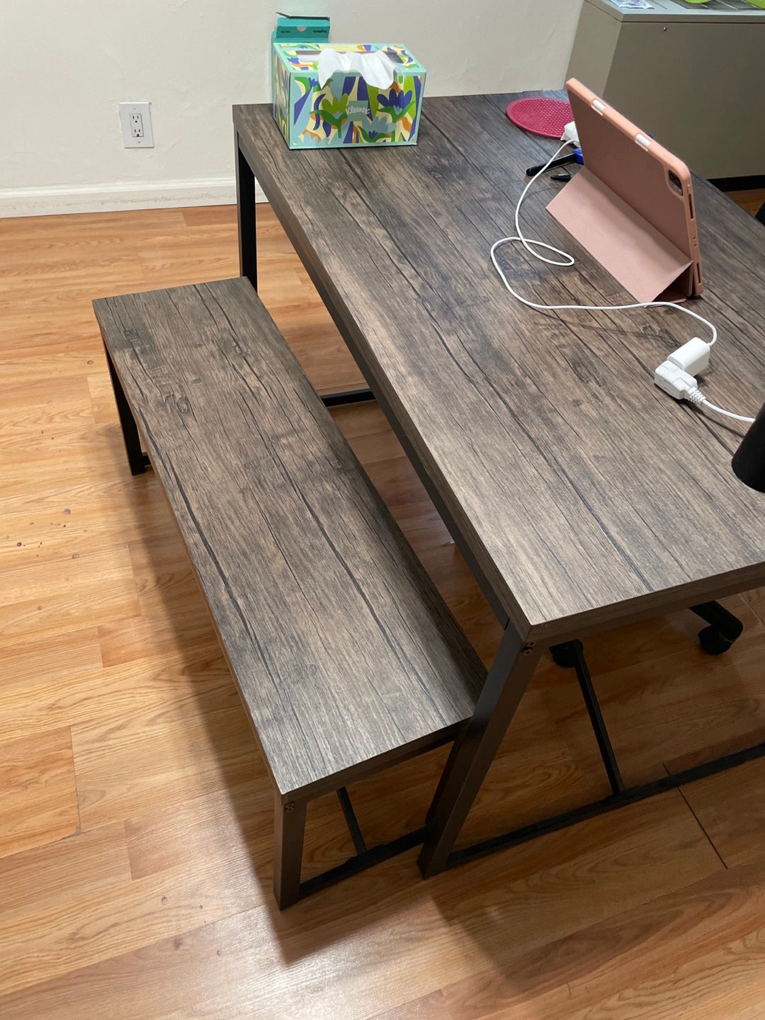 Dining table with 2 benches - photo 3