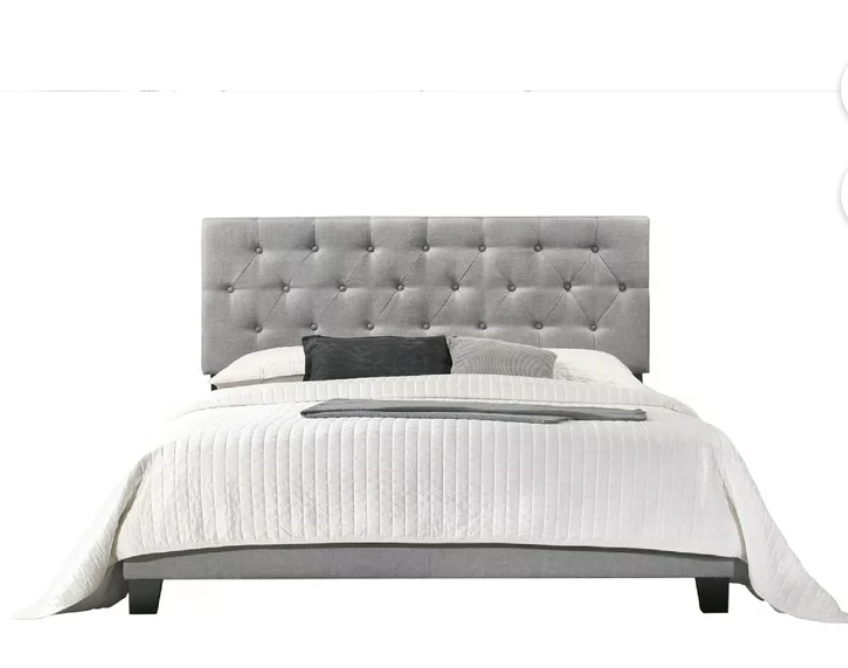 Omi Upholstered Queen Panel Bed, Gray  🧡 - photo 4