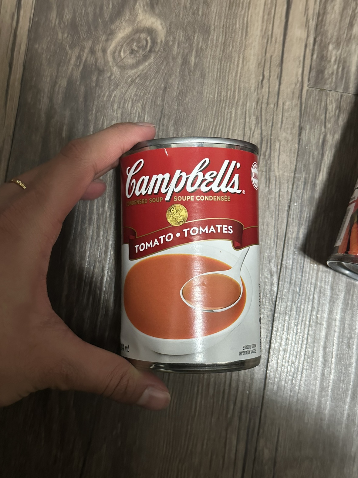 Chicken noodle soup & tomato soup