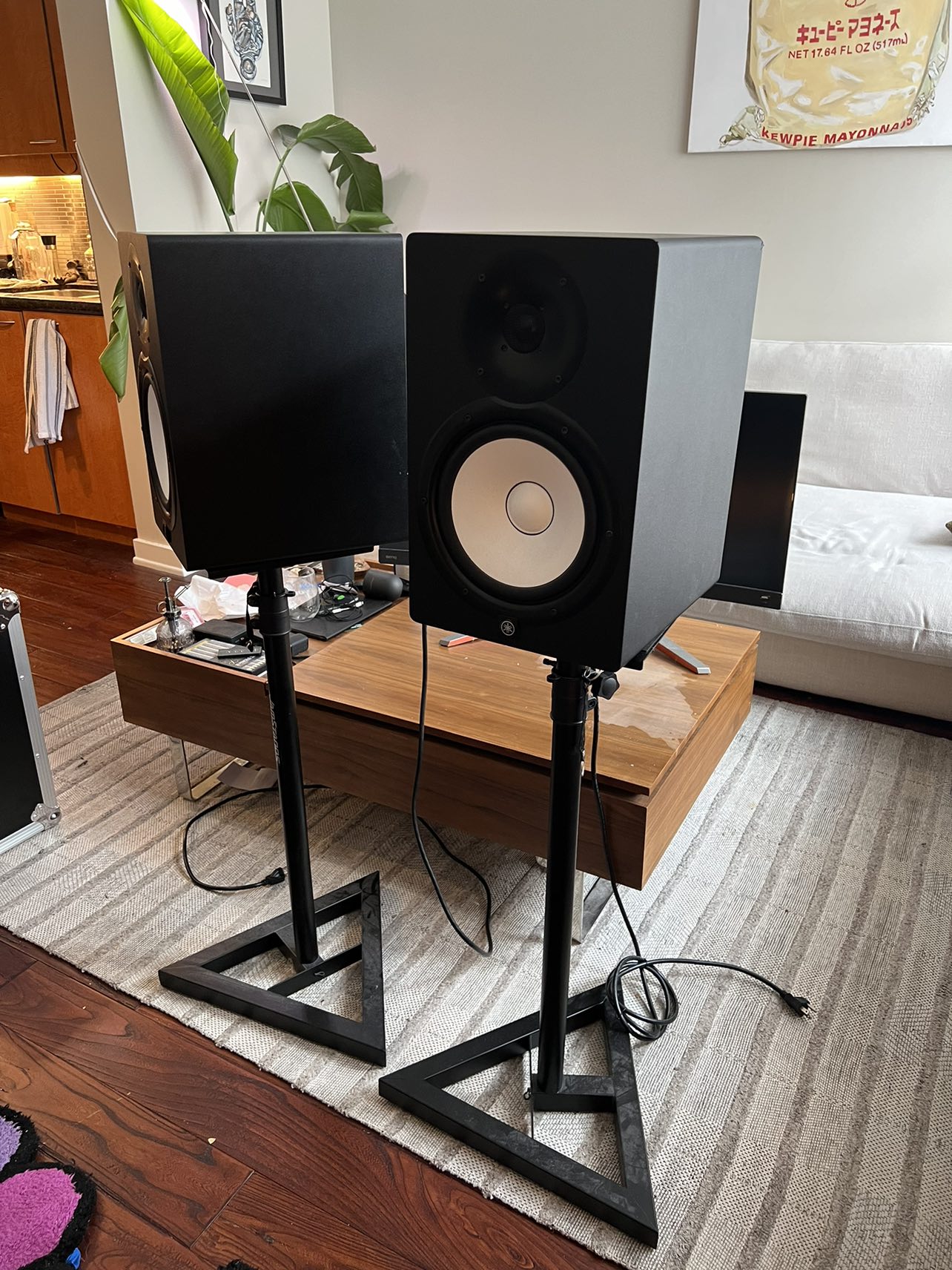 2 Yamaha HS8s with stands - photo 2