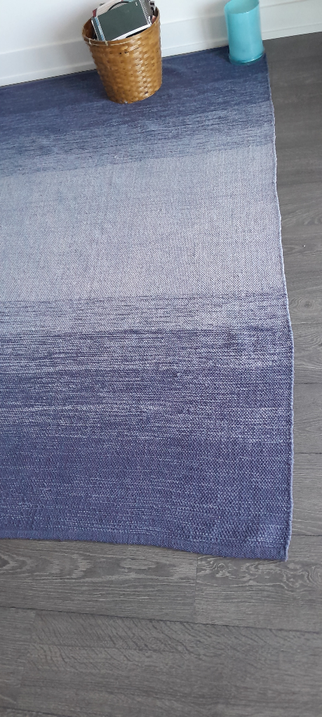 Pretty blue ombre cotton rug - photo 3