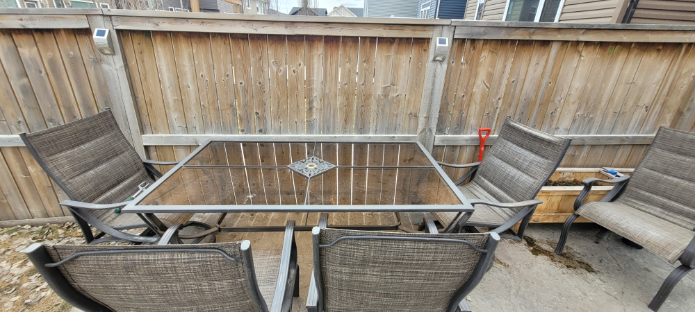 Glass Top Patio Set