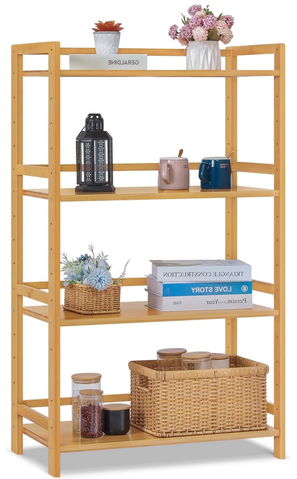 4 Tier Adjustable Bookshelf.
