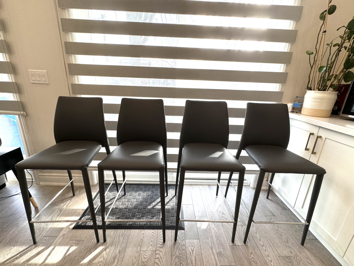 4 "Groove" Counter-Height stools from Structube