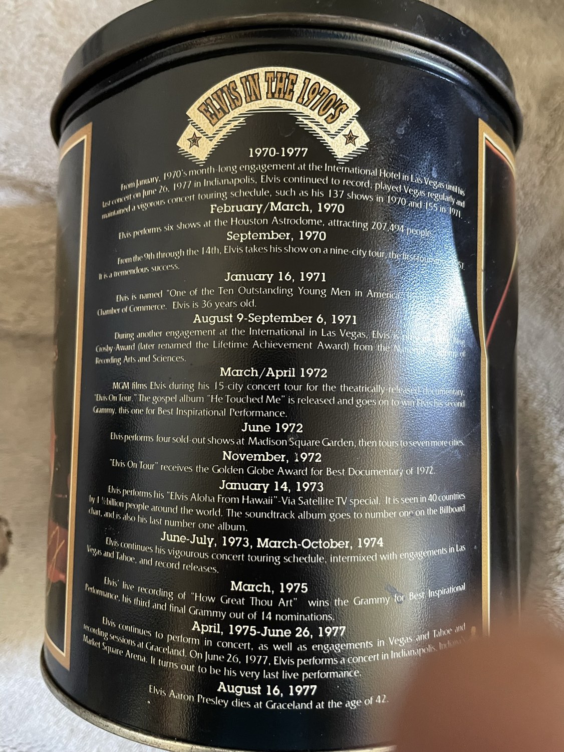 Vintage Elvis popcorn tin image indicator(4)